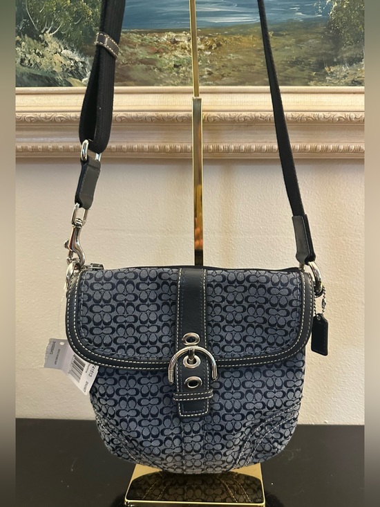 Coach Handbags - Coach soho blue mini signature c jacquard and leather Vintage crossbody bag NWT